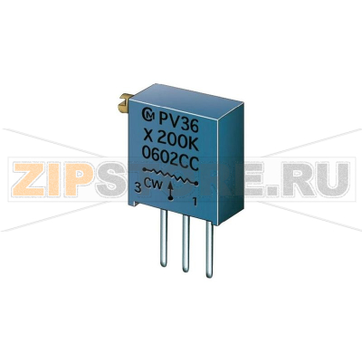Резистор подстроечный 0.5 Вт, 25 оборотов, линейный, 2 кОм, 9000°, 1 шт Murata PV36X202C01B00 