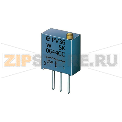 Резистор подстроечный 0.5 Вт, 25 оборотов, линейный, 100 Ом, 9000°, 1 шт Murata PV36W101C01B00 
