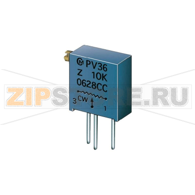 Резистор подстроечный 0.5 Вт, 25 оборотов, линейный, 5 кОм, 9000°, 1 шт Murata PV36Z502C01B00 