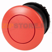 Кнопка грибовидная, RMQ-Titan, без фиксации, красная, без маркировки Eaton M22S-DP-R