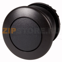 Кнопка грибовидная, RMQ-Titan, без фиксации, черная, без маркировки Eaton M22S-DP-S