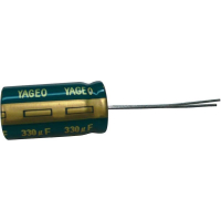 Конденсатор электролитический, радиальный, 5 мм, 1200 мкФ, 6.3 В, 20 %, 10x15 мм Yageo SY006M1200B5S-1015