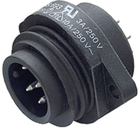 Разъем круглый, тип коннектора: штекер, 6 контактов+PE, 1 шт Binder 09-4227-00-07