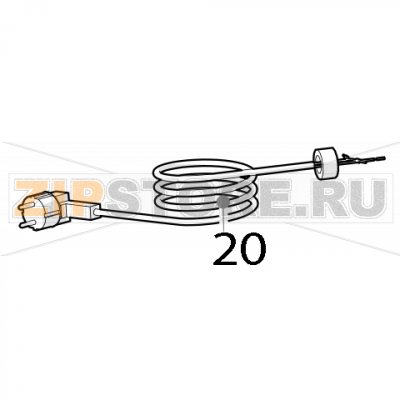Cable UL/JAP Zumex Essential pro Cable UL/JAP Zumex Essential proЗапчасть на деталировке под номером: 20