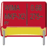 Конденсатор помехоподавляющий 0.22 мкФ, 275 В/AC, 20 %, 15 мм, 18x8x15 мм Wima MKX21W32204F00KSSD-1