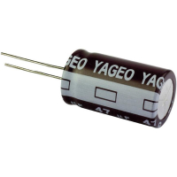 Конденсатор электролитический, радиальный, 5 мм, 220 мкФ, 35 B, 20 %, 10x12 мм Yageo SE035M0220B5S-1012