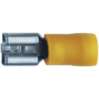 Клемма плоская 4.8 мм, 0.8 мм, 180°, желтая, 1 шт Klauke 8503
