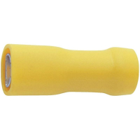 Клемма плоская 6.3 мм, 0.8 мм, 180°, желтая, 1 шт Klauke 750V