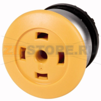 Кнопка грибовидная, RMQ-Titan, с фиксацией, желтая, без кнопочной панели Eaton M22-DRP-Y-X