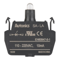 Блок контактов 110-220 В/АC, 50/60 Гц, тип: одиночный, индикатор: белый Autonics SA-LA
