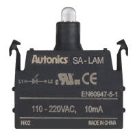Блок контактов 110-220 В/АC, 50/60 Гц, тип: модульный, индикатор: белый Autonics SA-LAM