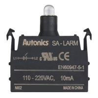 Блок контактов 110-220 В/АC, 50/60 Гц, тип: модульный, индикатор: красный Autonics SA-LARM