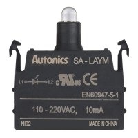 Блок контактов 110-220 В/АC, 50/60 Гц, тип: модульный, индикатор: желтый Autonics SA-LAYM