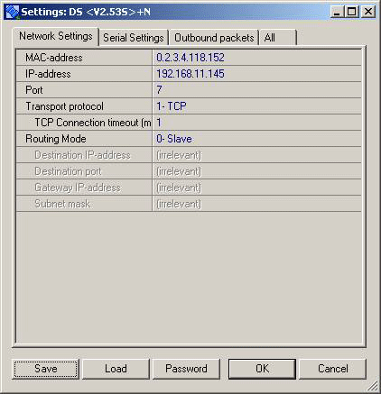 Tibbo - настройка IP-адреса, MAC, Port (CAS LP 1.6)