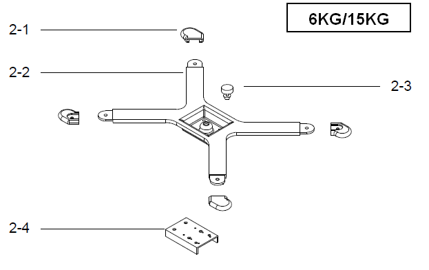 Поддержка весовой платформы для весов DIGI SM-300 Pole на 6 и 15 кг. Сборочный чертеж.