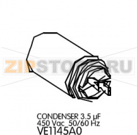 Condenser 3.5 µF 450 Vac 50/60 Hz Unox XF 133