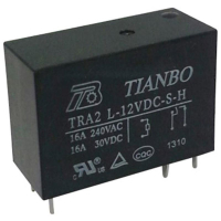 Реле электромагнитное 12 В/DC, 20 А, 1 шт Tianbo TRA2 L-12VDC-S-H