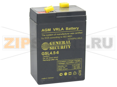 Аккумулятор 6 V/4,5 Ah для весов Штрих МП General Security GSL4.5-6