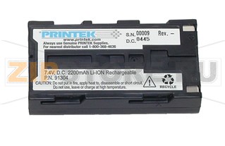 Аккумулятор Printek FieldPro / MT2 / MT3-II / MtP300 / MtP400  Тип: литиево - ионная Напряжение: 7.4 Вольта Ёмкость: 2600 mAH 