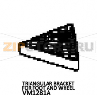 Triangular bracket for foot and wheel Unox XL 415