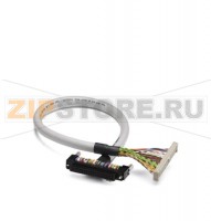 Системный кабель с 50-контактным разъемом для плоского кабеля и 40-контактным гнездовым разъемом Phoenix Contact FLK 50/EZ-DR/FCN40/100/OMR-OUT