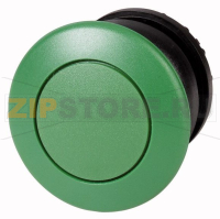 Кнопка грибовидная, RMQ-Titan, без фиксации, зеленая, без маркировки, рамка черная Eaton M22S-DP-G