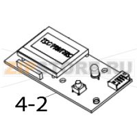 LCD and Feed button PCB assembly (includes LCD cover) TSC TTP-323