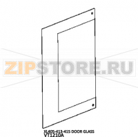 Door glass Unox XL 415