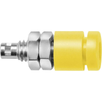 Зажим полюсной, Ø контакта: 2 мм, желтый, 1 шт Schützinger IBU 2011 Ni / GE