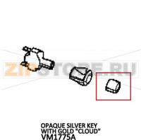 Opaque silver key with gold "Cloud" Unox XFT 133