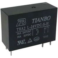 Реле электромагнитное 24 В/DC, 20 А, 1 шт Tianbo TRA2 L-24VDC-S-H