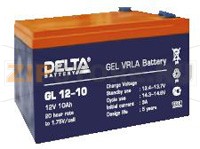 Delta GL 12-10 Гелевый аккумулятор Delta GL 12-10 (характеристики): Напряжение - 12 В; Емкость - 10 Ач; Габариты: 151 мм x 98 мм x 101 мм, Вес: 3,9 кгТехнология аккумулятора: GEL