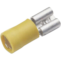 Клемма плоская 6.3 мм, 0.8 мм, 180°, желтая, 1 шт Cimco 180234