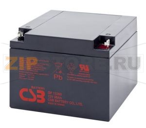 CSB GP 12260 Свинцово-кислотные аккумуляторы (АКБ) CSB GP 12260: Напряжение - 12 В; Емкость - 26.0 Ач; Габариты: длина 175 мм, ширина 166 мм, высота 125 мм, вес: 9,4 кг