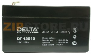 Delta DT 12012 Свинцово-кислотный аккумулятор Delta DT 12012 (характеристики): Напряжение - 12В; Емкость - 1,2Ач; Габариты: 97 мм x 43 мм x 58 мм, Вес: 0,58 кгТехнология аккумулятора: AGM VRLA Battery