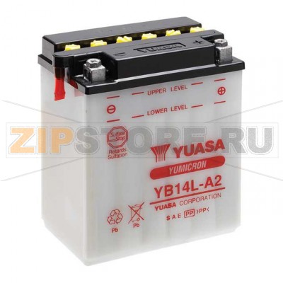 YUASA YB14L-A2 Мото аккумулятор Yuasa YB14L-A2 Напряжение АКБ: 12VЕмкость АКБ: 14Ah