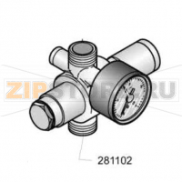 1/2" ADJ valve C/W gauge type Comenda AC2