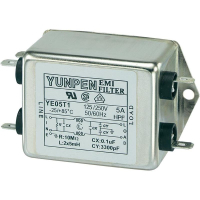 Фильтр сетевой 250 В/AC, 5 A, 5 мГн, 75x51x37 мм, 1 шт Yunpen YE05T1