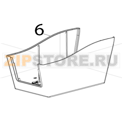 Lower cover assembly / Beige TSC TDP-225 Lower cover assembly / Beige TSC TDP-225Запчасть на деталировке под номером: 6