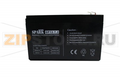 Spark GP 12-7,2 Аккумулятор Spark GP 12-7,2Характеристики: Напряжение - 12V; Емкость - 7,2Ah;Габариты: длина 151 мм, ширина 65 мм, высота 94 мм.