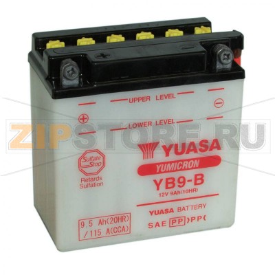 YUASA YB9-B Мото аккумулятор Yuasa YB9-B Напряжение АКБ: 12VЕмкость АКБ: 9Ah