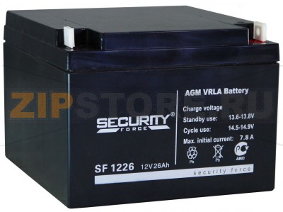 Security Force SF 1240 Аккумулятор AGM VRLA Battery - Security Force SF 1240Характеристики: Напряжение - 12V; Емкость - 40Ah;Габариты: длина 198 мм, ширина 166 мм, высота 170 мм, вес: 9,9 кг, Тип Клемм: Болт В3