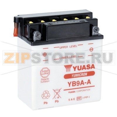 YUASA YB9A-A Мото аккумулятор Yuasa YB9A-A Напряжение АКБ: 12VЕмкость АКБ: 9Ah
