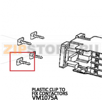 Plastic clip to fix contactors Unox XV 893