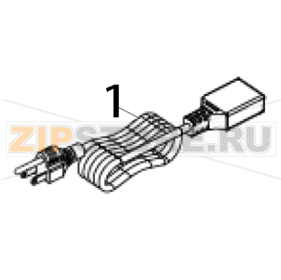 Кабель сетевой/JP TSC ME340 Кабель сетевой/JP для принтера TSC ME340Запчасть на деталировке под номером: 1
