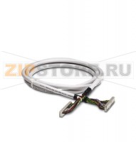 Подготовленный круглый кабель с 40-контактными гнездовыми разъемами Phoenix Contact FLK 40/EZ-DR/ 300/SLC