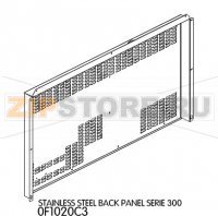 Stainless steel back panel serie 300 Unox XV 303G