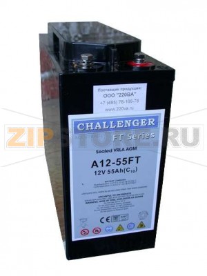 Challenger A12-55FT Аккумулятор Challenger A 12–55FT
Характеристики: Напряжение - 12 В; Емкость - 55 Ач;
Габариты: длина 280 мм, ширина 105 мм, высота 225 мм, вес: 18.9  кг.
