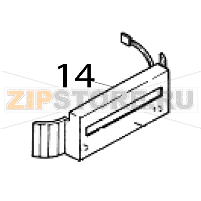 Отрезчик TSC TTP-342 Pro Автоотрезчик (резак, нож) для принтера TSC TTP-342 ProЗапчасть на деталировке под номером: 14