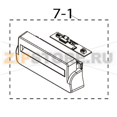 Guillotine cutter module (partial cut) TSC TA200 Guillotine cutter module (partial cut) TSC TA200Запчасть на деталировке под номером: 7-1